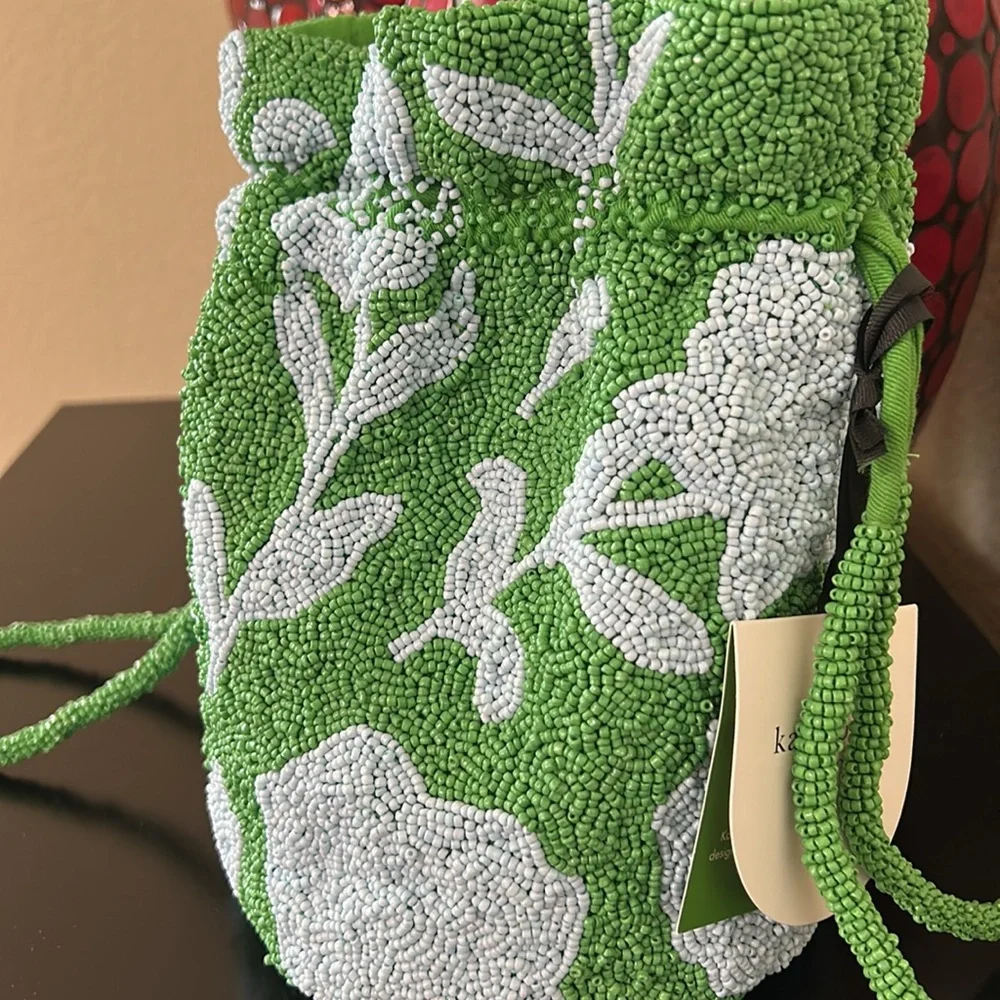 Kate Spade x Target NWT Beaded Classic Rose Drawstring Bucket Bag - Picture 6 of 10